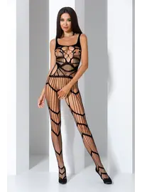 גרביון גוף עם מפשעון חשוף דגם BS058, צבע: שחור,  מידה: S-L (ONE SIZE)