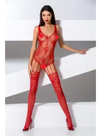 גרביון גוף סקסי דגם BS074, צבע: אדום,  מידה: S-L (ONE SIZE)