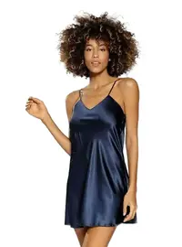 כותונת סאטן HALKA KAREN, צבע: כחול,  מידה: M