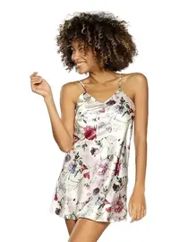 כותונת סאטן HALKA FLOWERS DKAREN