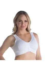 חזייה לאחר ניתוח | הגדלת חזה | הקטנת חזה | בד כותנה  CB02, צבע: לבן,  מידה: S