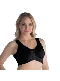 חזייה לאחר ניתוח | הגדלת חזה | הקטנת חזה | בד כותנה  CB02, צבע: שחור,  מידה: S