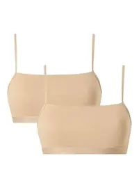 זוג גוזיות כותנה קלווין קליין QF6040E, צבע: בזי,  מידה: XS