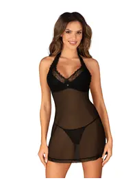 כותונת וחוטיני תואם עם תחרה דמוית ריסים OBSESSIVE MEDILLA