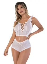 בגד גוף | סט הלבשה תחתונה 8491, צבע: לבן,  מידה: M-L