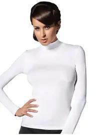 צווארון גולף מויסקוזה עם שרוולים ארוכים RESTA, צבע: לבן,  מידה: S