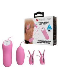 אלקטרושוק אטבים לפטמות ויברטור ביצה מחשמל עם שלט