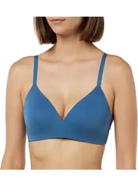 סלוגי | חזיית כותנה מרופדת ללא עצם | HAPPY COTTON P BLUE