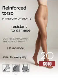 גרביון קלאסי עם מכנסון 20 דנייר Solo NATURAL