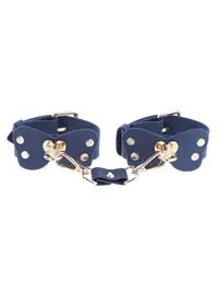 אזיקי רגליים אקסקלוסיבים | דמוי עור וציפוי זהב | BDSM |