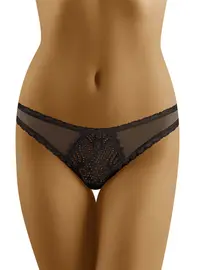 תחתון אלגנטי ממיקרופייבר | גזרה קלאסית | RIVA, צבע: שחור,  מידה: M