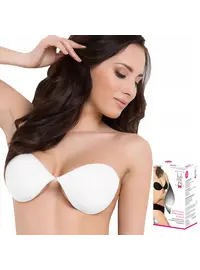 חזיית סיליקון נדבקת BS 02, צבע: לבן,  מידה: A