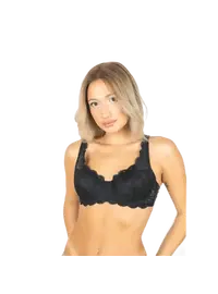 טריומף חזייה תחרה מרופדת AMOURETTE 300 WHP, צבע: שחור,  מידה: 75B