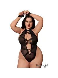 בגד גוף סקסי המעוטר בגומיות רחבות | אזיקים |  12816X