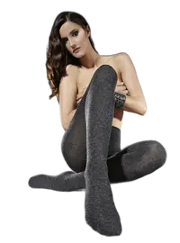 גרביון קשמיר 200 CASHMERE, צבע: שחור,  מידה: S-M