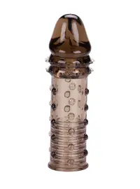 תותב שרוול מאריך ומעבה את איבר המין | מוסיף 5 ס"מ | אורך 16 ס"מ GREY