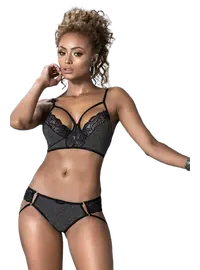 סט סקסי שני חלקים מדהים 8501, צבע: אפור בהיר,  מידה: M-L