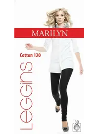 LEG COTTON Marilyn 120 Den טייץ כותנה, צבע: שחור,  מידה: S-M