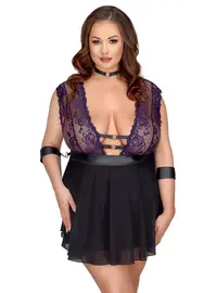 בייבידול, קולר ואזיקי ידיים בשילוב תחרה | למידות גדולות | Bond |