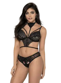 סט 3 חלקים דגם 8480, צבע: שחור,  מידה: M-L