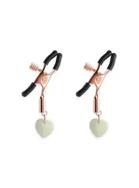 מהדקי פטמות בצורת לב | זוהרים בחושך | Nipple Clamps G3