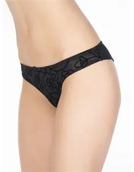 תחתון תחרה ברזילאי 6982, צבע: שחור,  מידה: S-2