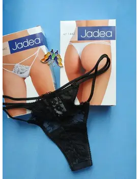 תחתון חוטיני דגם 1442, צבע: שחור,  מידה: S-2