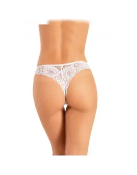 תחתון חוטיני תחרה דגם 1183, צבע: לבן,  מידה: S-2