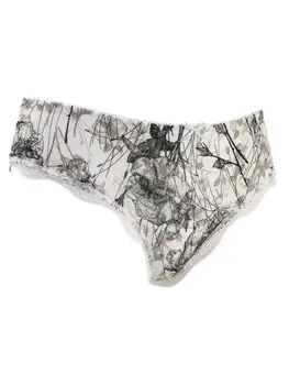 תחתון כותנה לנשים עם פרינט 6858, צבע: אפור,  מידה: L-4