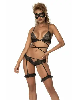 תחפושת חתולה 6400, צבע: שחור,  מידה: S-M