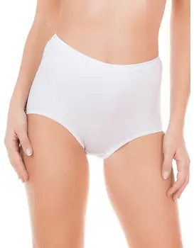 תחתונים גזרה גבוה לנשים כותנה 7005 (3 יחידות), צבע: לבן,  מידה: L-4