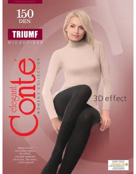 גרביון מיקרופייבר עבה 150 דנייר TRIUMF, צבע: שחור,  מידה: S-2