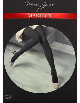 גרביונים מעוצבים איכותיים בעובי 100 דנייר GUCCI G24, צבע: שחור,  מידה: XS-S