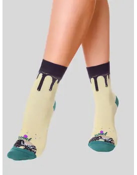 גרביים צבעוניים CLASSIC 115, צבע: צהוב,  מידה: 38-39