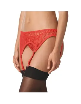 חגורת ביריות רצועות וחוטיני תואם 8888, צבע: אדום,  מידה: S-L (ONE SIZE)