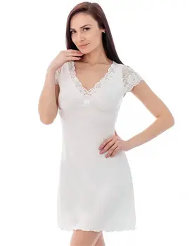 חולצת לילה LEONIA, צבע: שמנת,  מידה: L-4