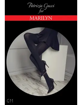 גרביונים מעוצבים איכותיים  100 דנייר GUCCI G11, צבע: שחור,  מידה: XS-S