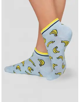 גרביים מעוצבים בננה  ACTIVE 111, צבע: כחול,  מידה: 36-37
