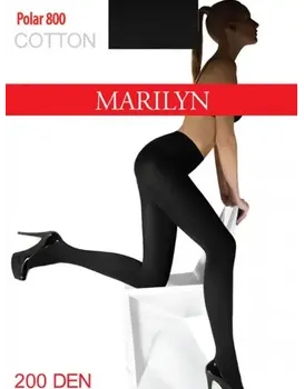 גרביונים עבים 200 דיינר 800 Polar Cotton, צבע: שחור,  מידה: M-L