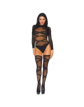 סט סקסי בגד גוף וירכונים 8471