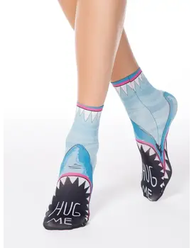 ​גרביים צבעוניים FANTASY 012, צבע: כחול,  מידה: ONE SIZE