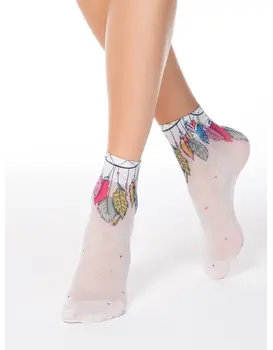 גרביים צבעוניים FANTASY 203, צבע: לבן,  מידה: ONE SIZE