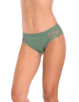 תחתון סליפ מכותנה 520C, צבע: כהוי ירוק,  מידה: M-3