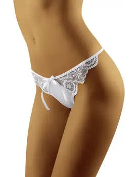 תחתון חוטיני תחרה PAVANA, צבע: לבן,  מידה: L-4