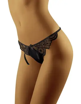 תחתון חוטיני תחרה PAVANA, צבע: שחור,  מידה: L-4