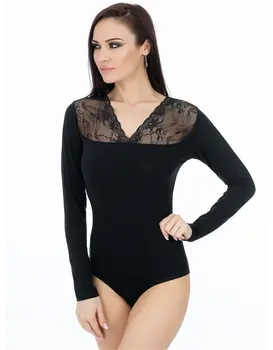 בגד גוף כותנה דגם 4874, צבע: שחור,  מידה: S-M