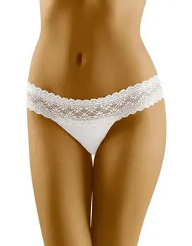 תחתון ​​כותנה עם תחרה ECO TI​, צבע: לבן,  מידה: M-3