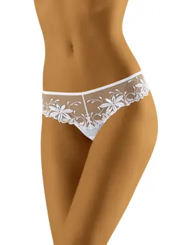 תחתון חוטיני משולב רקמה ZORBA, צבע: לבן,  מידה: M