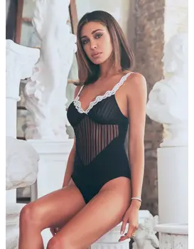 בגד גוף כותנה 4191, צבע: שחור,  מידה: M