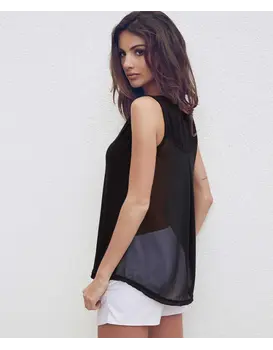 חולצה עם שרול קצר 4655, צבע: שחור,  מידה: S